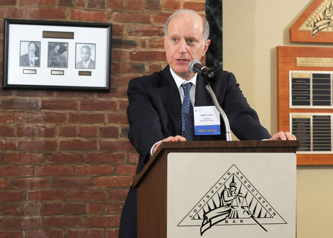 LSC Board Chairman John Levi at Pro Bono reception
