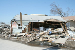 An example of the wreckage caused by Hurricane Ike in Galveston, Texas. Photo by Britney Jackson of Lone Star Legal Aid.