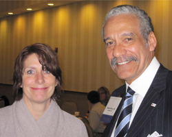Ellen Lawton, executive director of the National Center for Medical-Legal Partnership, with Robert Grey.