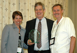 Left to right: Joyce Raby, formerly of LSC; Don Saunders, NLADA; Glenn Rawdon, LSC.