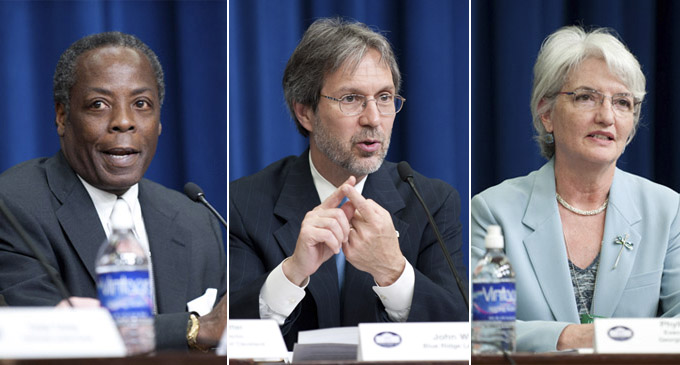Left:  Anthony Young, Executive Director, Southern Arizona Legal Services; Center: John Whitfield, Executive Director, Blue Ridge Legal Services.   Right: Phyllis Holmen, Executive Director, Georgia Legal Services