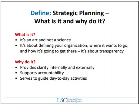 2018 strategic planning webinar lsc legal services strategic planning for dummies
