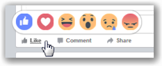 Likes options from Facebook