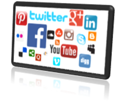 Graphic of social media logos