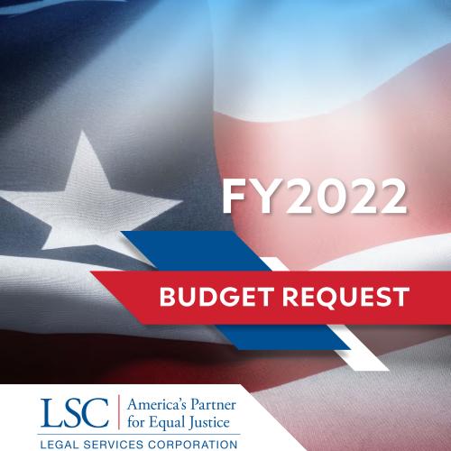 Budget Request cover image with colorized American flag