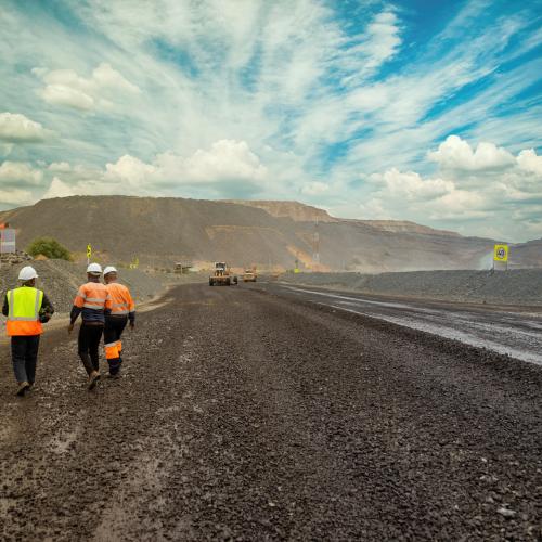 Mining workers