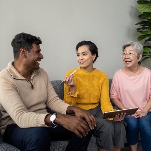 client receiving legal services
