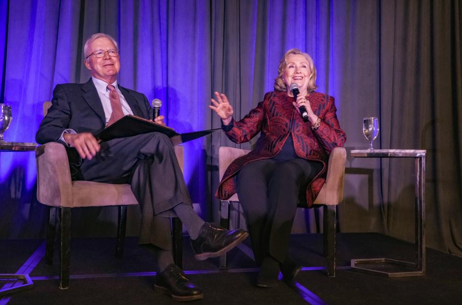 Doug Eakeley and Hillary Clinton