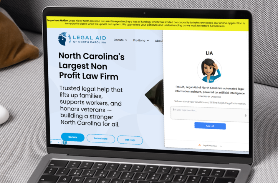 mockup of LANC website