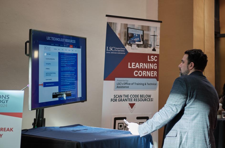 Man using LSC tech resources