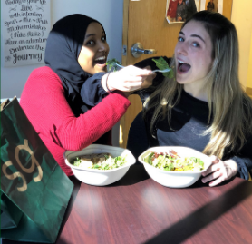 LSC Staff Enjoying Lunch from Our Sweetgreen Outpost